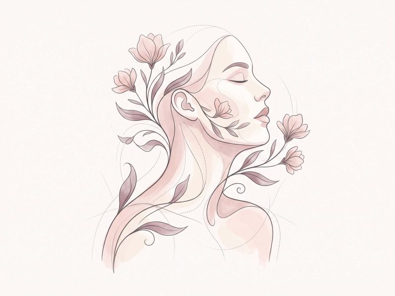 Abstract botanical illustration representing procedure education